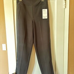 Athleta Endless Satin Side Stripe Black Pants